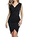 ANGVNS Women Sleeveless V Neck Bodycon Party Pencil Dresses
