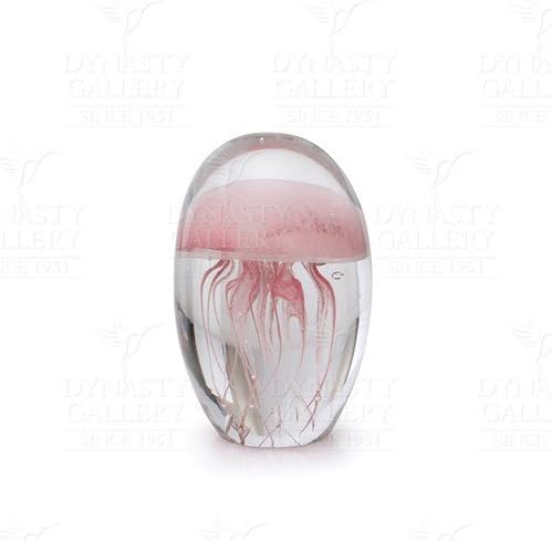 Dynasty Gallery Decorative Glass Grapefruit Glow In The Dark Baby Jellyfish by Dynasty Gallery