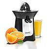 Duronic Citrus Juicer JE6 BK | Electric Juice Extractor | Powerful 100W | Black and Stainless-Steel | 2 Cone Sizes…