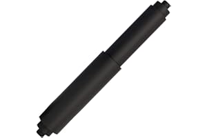 Toilet Paper Roller Holder (7 Inch) Black Plastic (Spring Loaded) Replacement Spindle Rod Roll Extender Fits Large Bathroom R