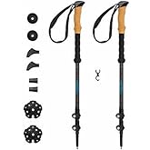 CASCADE Trekking Poles Ultra Light 100% Carbon Fiber Trekking, Walking, and Hiking Poles - Ultra Light, Ultra Durable, Quick 