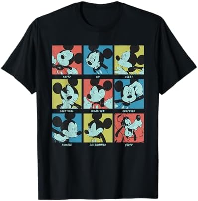 Amazon.com: Disney Mickey Mouse Sun Burst Retro T-Shirt Small