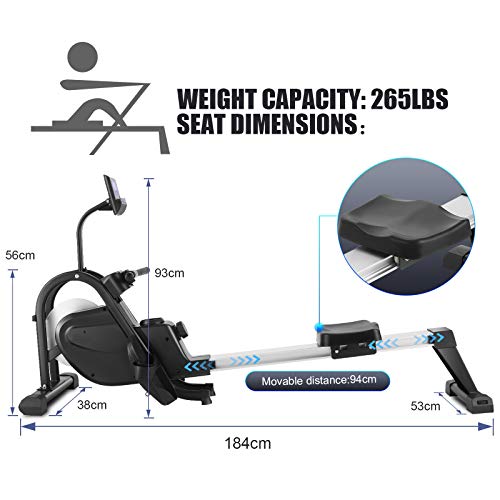 JACKCOMCOM-Rudergeraets-fuer-zu-Hause-Rudergeraet-mit-leises-wartungsfreies-Magnetbremssystem-Tablet-Halterung-Rower-mit-Multifunktions-10-Stufen-Widerstandsverstellung-fuer-Fitness-zu-Hause