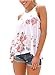 Bulawoo Women High Neck Floral Print Casual T-Shirt Flowy Tank Top