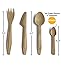 Premium Disposable Wooden Cutlery Set | 300 PCS Eco-Friendly Wooden Utensils -100 Forks, 50 Knives, 50 Spoons, 50 Ice Cream Spoons & Toothpicks | Biodegradable Dinnerware | Good with Disposable Plates
