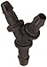 Eldon James Y0-2BN Black Nylon Equal Barbed Y-Connector, 1/8