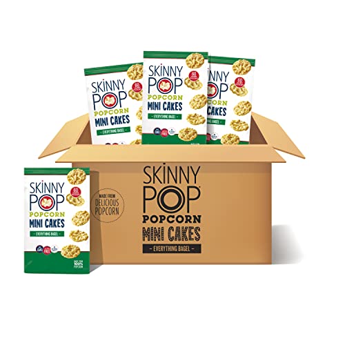 SkinnyPop Everything Bagel Popcorn Mini Cakes, 4ct, 5oz Grocery Size