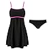 Diamondo Plus Size Women One-piece Push-up Padded Swim Dress Swimsuit Bikini US Size XL-3XL (3XL)