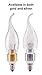 LED Candle 4-Watt (40-Watt), Hyperikon Flame Tip Chandelier Bulb, Gold Housing, Candelabra Base (E12), 2300K (Amber Glow, 340°-Beam Angle, Dimmable