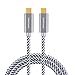 CableCreation Braided USB 2.0 Type C to Type C Data Charging Cable, CM-CM/ 6.6FT - Space Gray