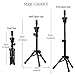 WAM Direct Mini Mannequin Head Holder Tripod Stand,Adjustable Training Doll Head Stand Mannequin Manikin Head Tripod Wig Stand(black)