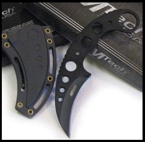 Hlauserflixz MT-664BK 81b13h70455 MTech Neck Knife 7" 3oe1du2fo Fixed Blades 7""""3""" 87ns916hr8 Blade, Stainless Steel Black KARAMBIT Blade Black Stainless Steel Handle Includes gr1amx5v22