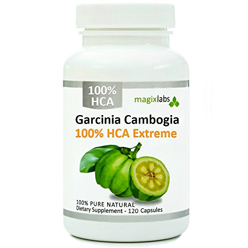 100% HCA Pure Garcinia Cambogia EXTREME - Highest Potency ANYWHERE - 120 Caps - 1-2 Month Supply of Fast Action Diet Pills: Fat Burner, Carb Blocker + Appetite Suppressant for Weight Loss by MagixLabs 100% HCA Pure Garcinia Cambogia EXTREME - Highest Potency ANYWHERE - 120 Caps - 1-2 Month Supply of Fast Action Diet Pills: Fat Burner, Carb Blocker + Appetite Suppressant for Weight Loss by MagixLabs