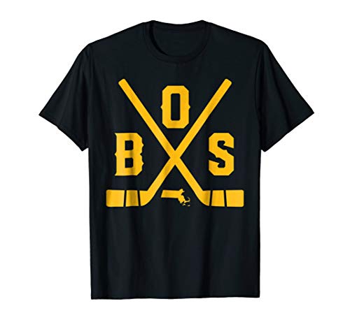 Vintage Boston Ice Hockey Sticks State Outline Shirt - Thumbnail 2