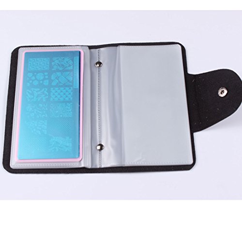 Finger Angel Nail Art Stamp Plate Stamping Plates Cases Stamp Nail Stencil Polish Carimbo De Unha Sellos New Arrival Placas Airbrush-Black Color