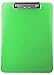 Trade Quest Plastic Clipboard Transparent Color Letter Size Low Profile Clip (Pack of 6) (Green)