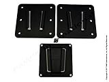 PAW International RV TV Bracket (Polymer) 3 Piece Set- Black