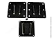PAW International RV TV Bracket Black 3 Piece Set | 1-Polymer TV Bracket (VESA 100x100mm) | 2-Black Polymer Wall Mounts