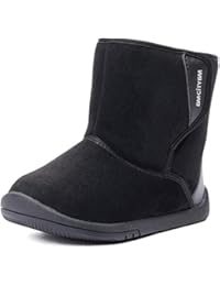 BMCiTYBM Baby Snow Boots Boys Girls Winter Fur Lined Shoes 6 9 12 18 24 Months Black Size 5 (Infant/Toddler/Little Kid)