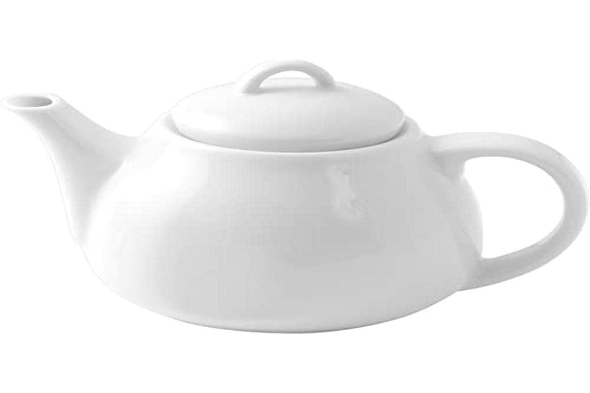 HOTELWARE Ariston Teapot for 2 Cups, 330 mL, Porcelain, White, 15 x 10 x 10 cm