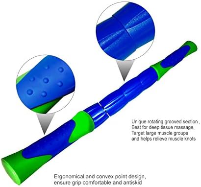 Muscle Roller Stick Self massage Tool18” Relief Back, Shoulder and Leg Pain great sports tool for Reducing Tightness to prevent Leg Cramping and Release tension to increase Flexibility. Provide Smooth