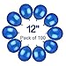 AZOWA Royal Blue Balloons 12 inch Pack of 100 Helium Balloons