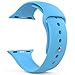 MoKo Apple Watch Band Series 1 Series 2, Soft Silicone Replacement Sports Band for 38mm Apple Watch 2015 & 2016 All Models, BLUE (Not fit 42mm Versions)