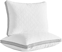 LARIESS Cozy Series Quality Pillows for Sleeping [Set of Two] Premium Plush Fiber, Bed Pillows for Side and Back Sleeper