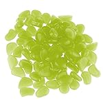 Luminous Night Crystal Stones Yellow-Green Glow-In-The-Dark Walkway Garden Pebbles (100-Piece)