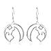 YFN Lovely Cat Dangle Earrings Sterling Silver Cat Earrings Jewelry for Women(Cat A)