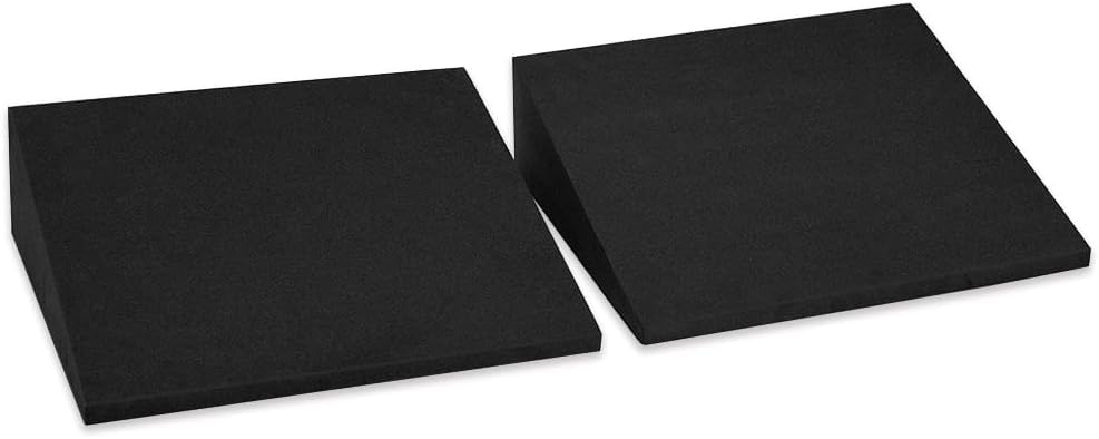Photo 1 of StrongTek XL Foam Yoga Wedge Blocks, Black, Set of 2, 16.5° Incline, 13" × 12.75" × 3.75", for Yoga, Stretching, Squats & Physical Therapy