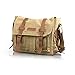 Oflamn Canvas Messenger Bag Laptop Satchel for Men and Women , for School, Travel, and Everyday Use
