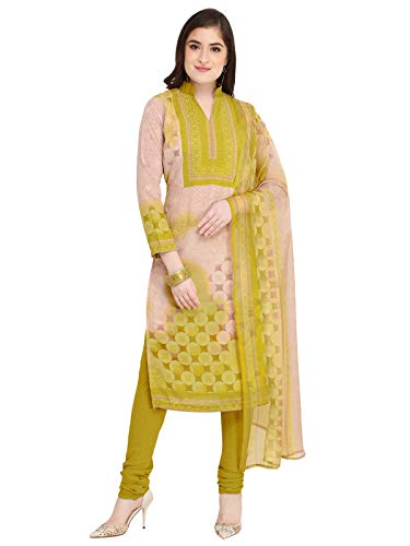 Kanchnar Women's Crepe Printed Unstitched Salwar Suit Material