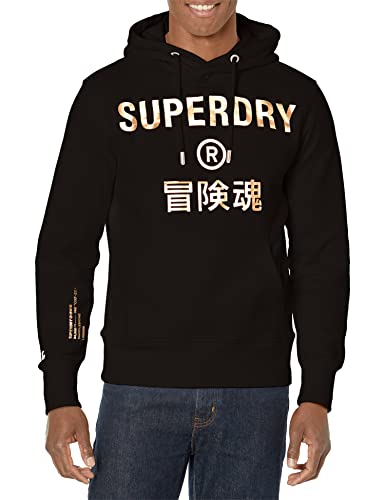 Superdry mens Corporate Logo Foil Hooded