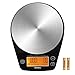 Coffee Scale with Timer, Digital Hand Drip Coffee Scales,Stainless Steel Kitchen Food Weight Scale with Precision Sensors LCD Display & Hanger Hole 6.6lb/3kg (Batteries Include)