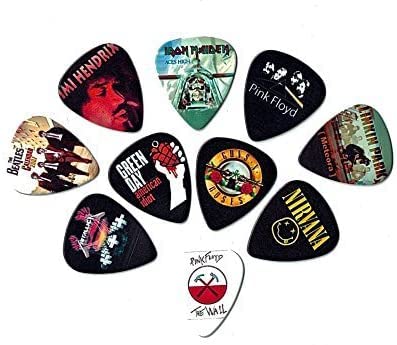 Searay Legendary Bands Guitar Picks (10 medium picks in a packet)(For Music Lovers)(Heavy Thickness (0.91mm))