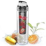 AVOIN colorlife 27oz. Sport Tritan Fruit Infuser Water Bottle(Many Color Option) - BPA Free