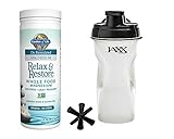 Garden of Life Dr. Formulated Magnesium Original - No Stevia 6.7 oz (190 g) in Bundle with Jaxx Shaker Black 28 oz