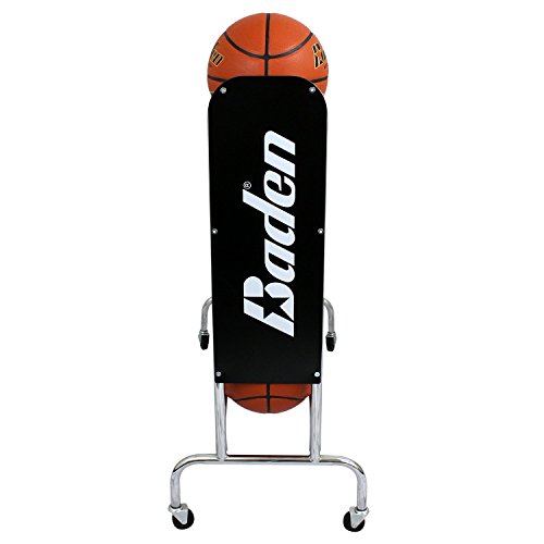 Baden Steel Basketball Rack with Wheels 3Tier 12 Balls Organizer Rolling Ball Racks for