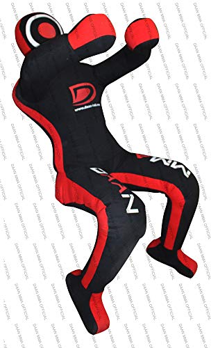 DAAN MMA Grappling Dummy - Judo Punching Bag, Unfilled - Sitting Position Hands Front - Brazilian JIU Jitsu Submission Grappling Dummy Sitting Dummy Wrestling (Red, 47" Up to 77 lb - Unfilled)