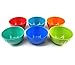 Melamine Fluted Bowls Set with Lids-6pcs 17.5 oz Cereal/Soup/Prep Bowls,6 Assorted Color| Break-resistant 100% Melamine Bowls and Plastic Lids | Dishwasher Safe,BPA Free