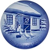 Royal Copenhagen Bing &amp; Gr&oslash;ndahl Blue Collectibles 2024 Christmas Plate 7.1"