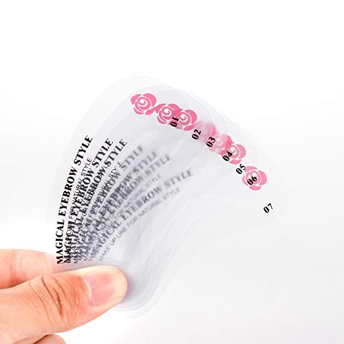 HUIHUIBAO 24 Pieces Reusable Different Styles Eyebrow Shaping Stencils and 2 Pieces Eyebrow Razor