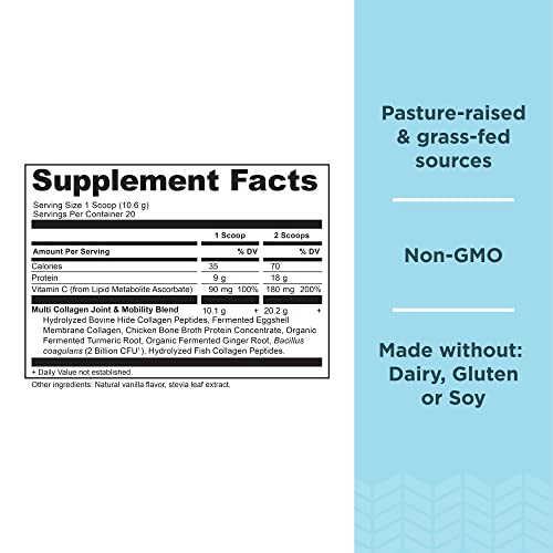 Ancient Nutrition Collagen Powder Protein, Multi Collagen Protein Powder Joint + Mobility, 20
