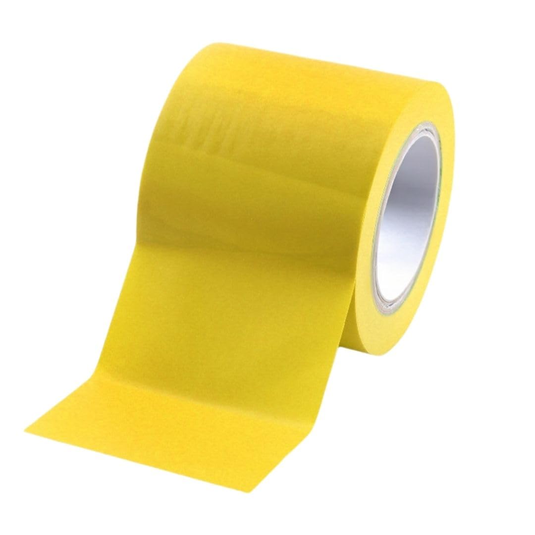 BONUS Eurotech 1BL23.42.0100/033A# Floor Marking PVC Tape, Rubber Based Adhesive, Width 100 mm, Length 33 m, Thickness 0.17 mm, Yellow