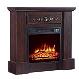 32” Electric Fireplace w/Remote, Wooden Heater