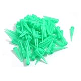 TOOGOO(R) Plastic/Stainless Steel Industrial Dispensing Needle Tip, 18 Gauge, 0.84mm Opening Size, Green (Pack of 100)