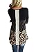 HOTAPEI Casual Round Neck Loose Tunic Tops Blouse Long Sleeve T Shirt Women Leopard XL