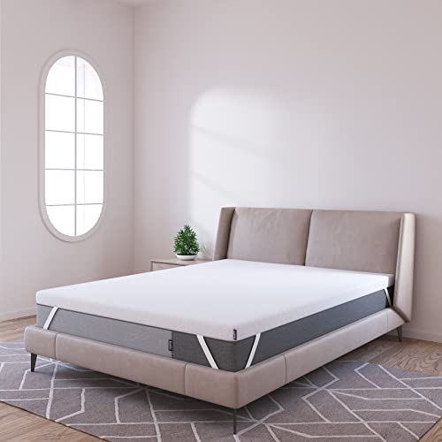 BedStory 4 Inch Memory Foam Mattress Topper Queen Size, Premium Extra