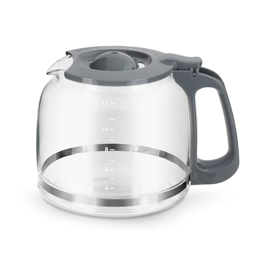 JadeCook Jade Cafetera Programable de Goteo 12 Tazas, 1.8 L, Panel Touch, Sistema Antigoteo, Jarra de Cristal, Color Plateado C0545-00